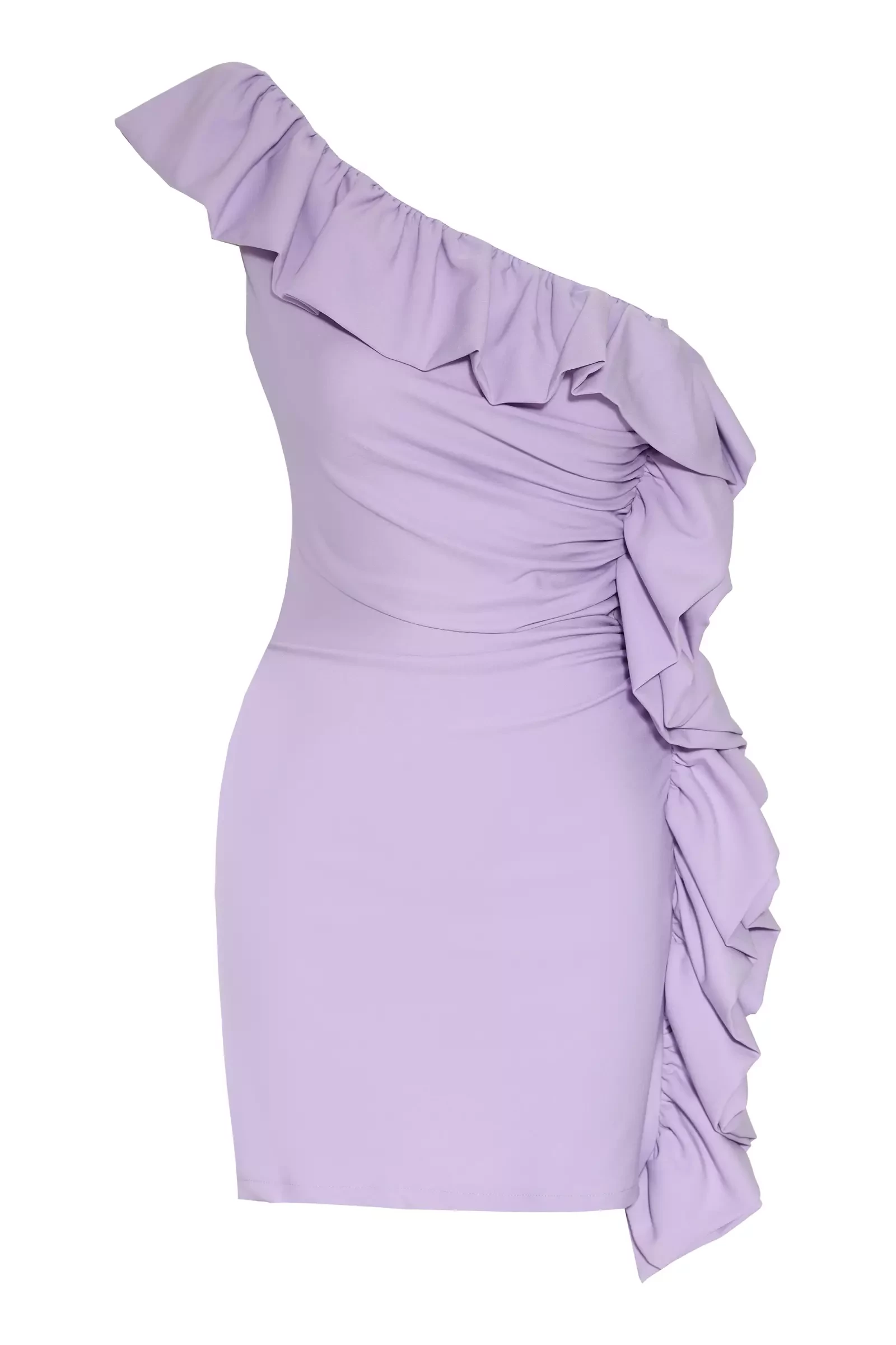 Lilac Crepe Sleeveless Mini Dress