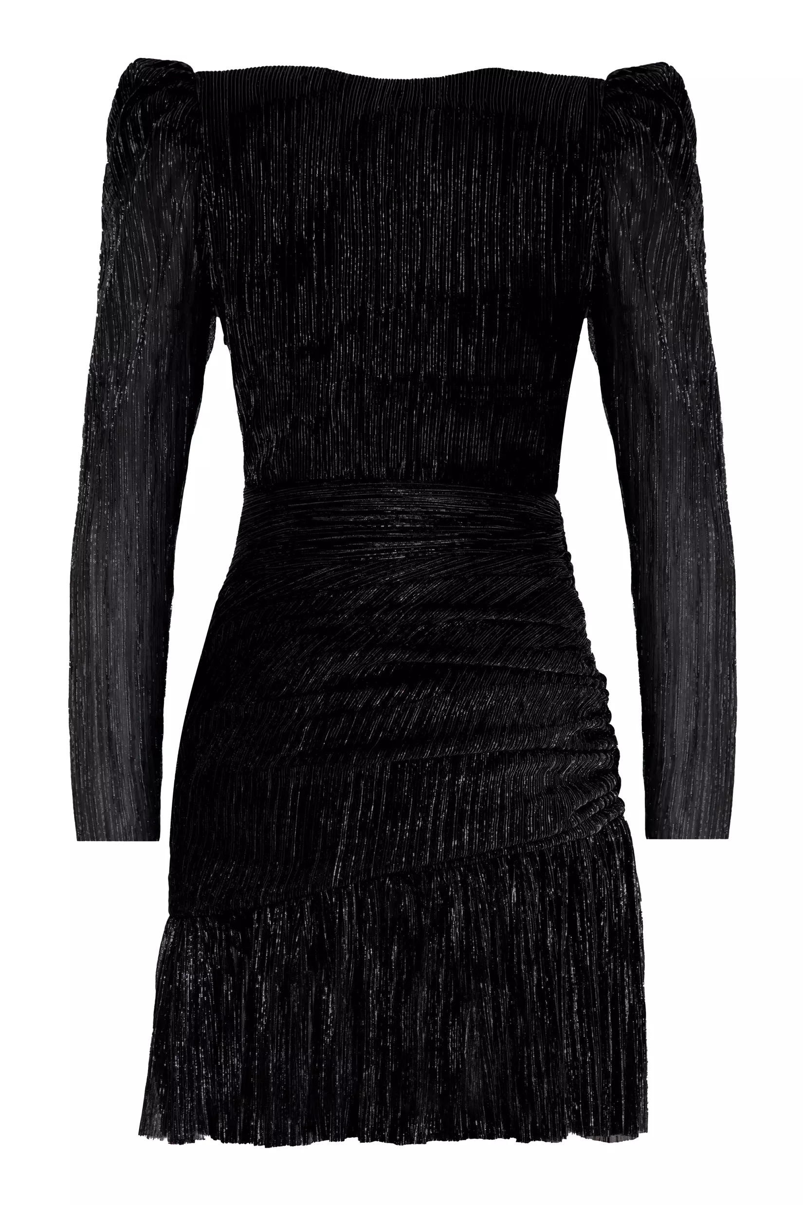 Black sparky long sleeve mini dress