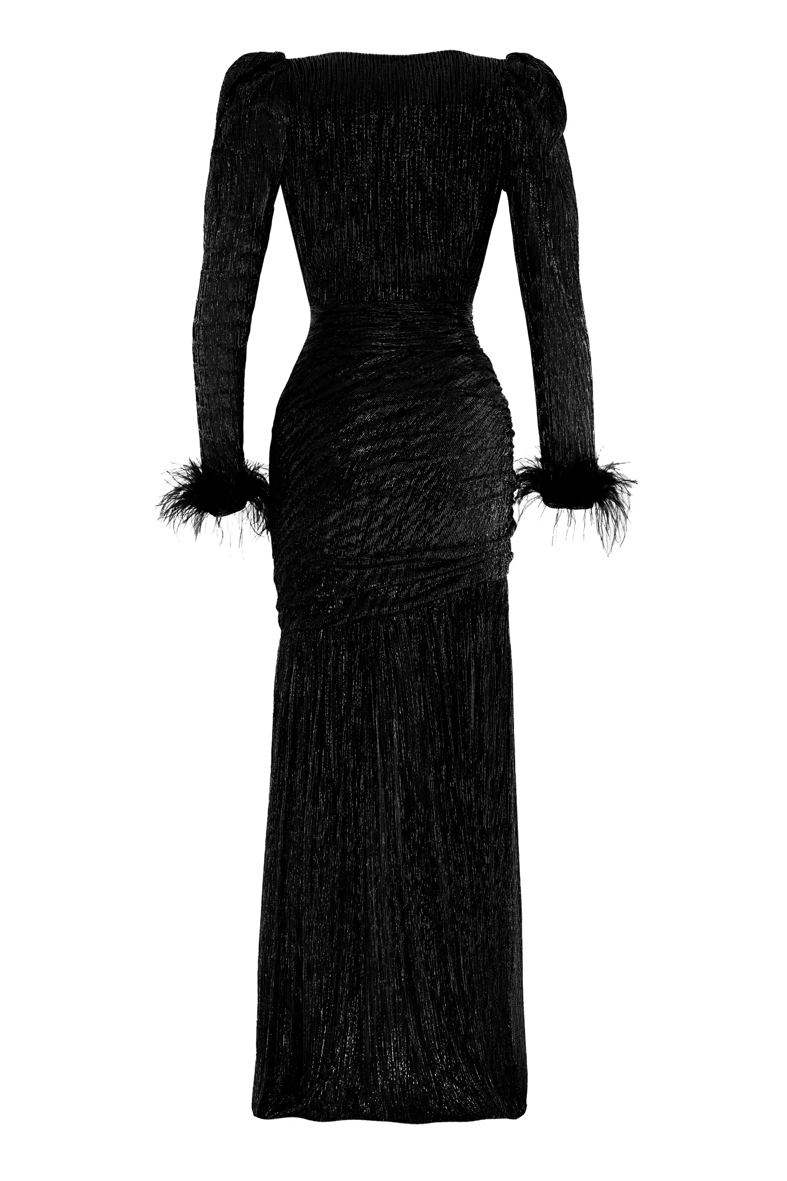 Black moonlight long sleeve maxi dress