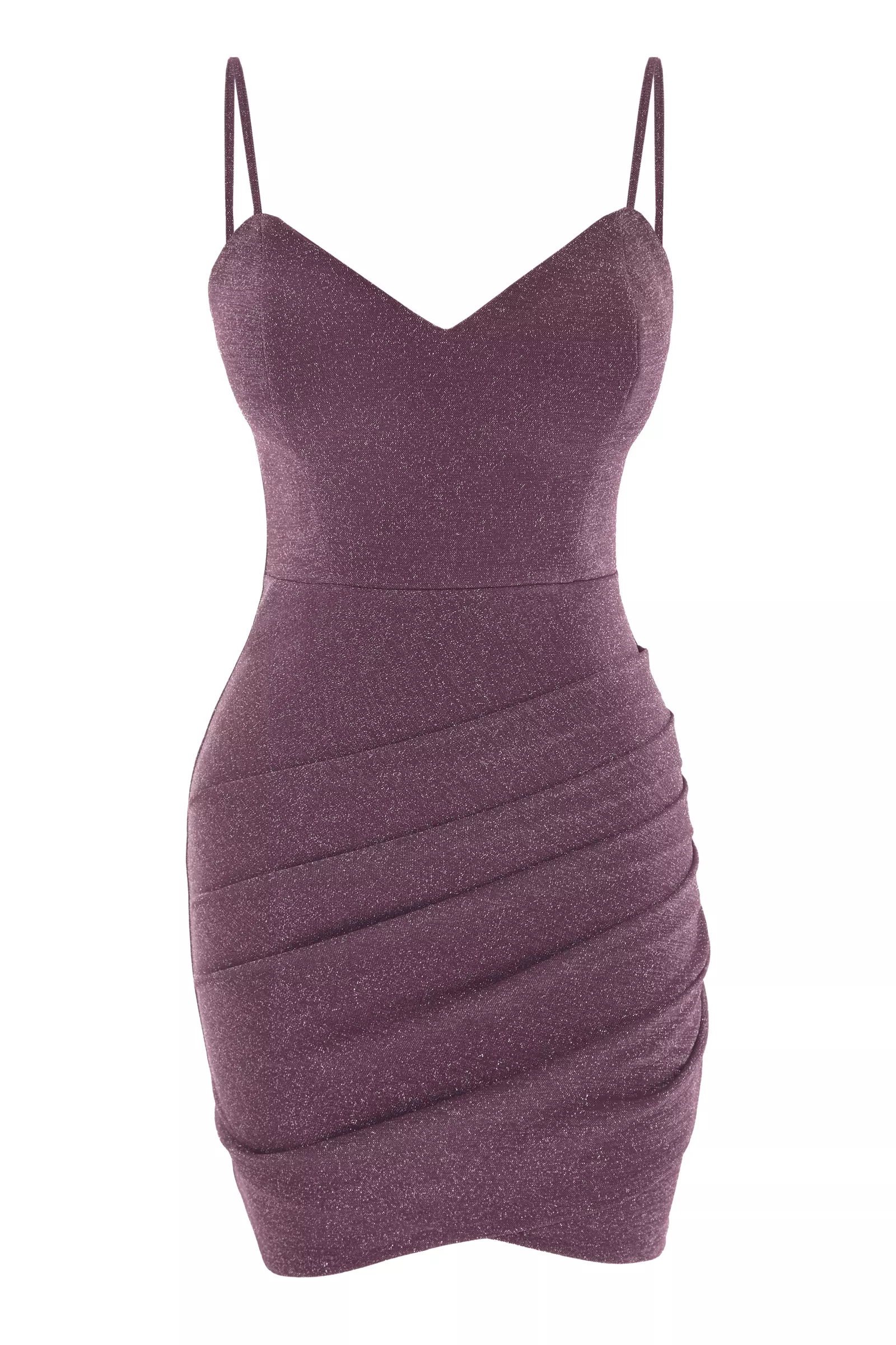 Purple sparky sleeveless midi dress