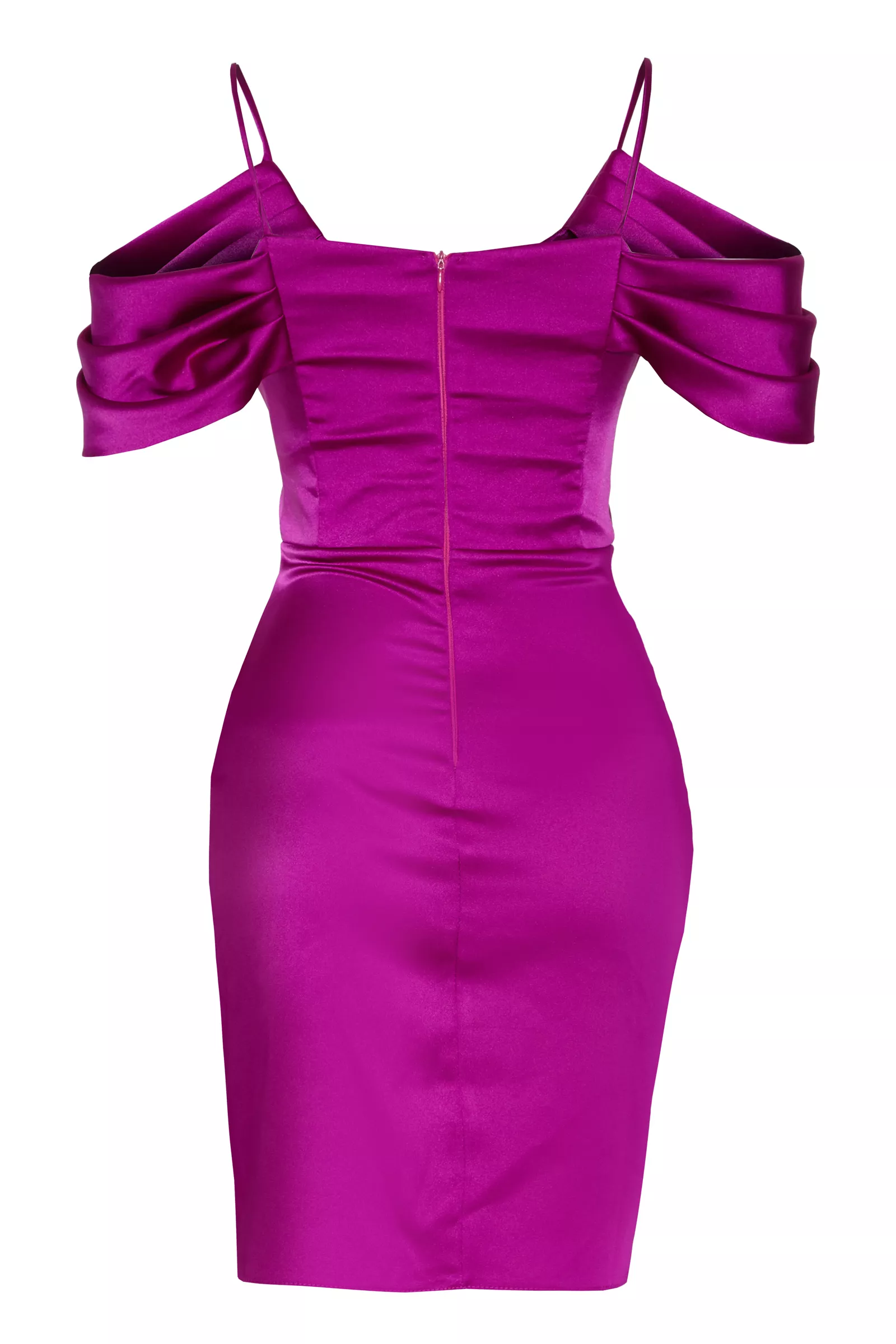 Fuchsia Satin Sleeveless Mini Dress-965010-025-d0 | Fuchsia Dresses ...