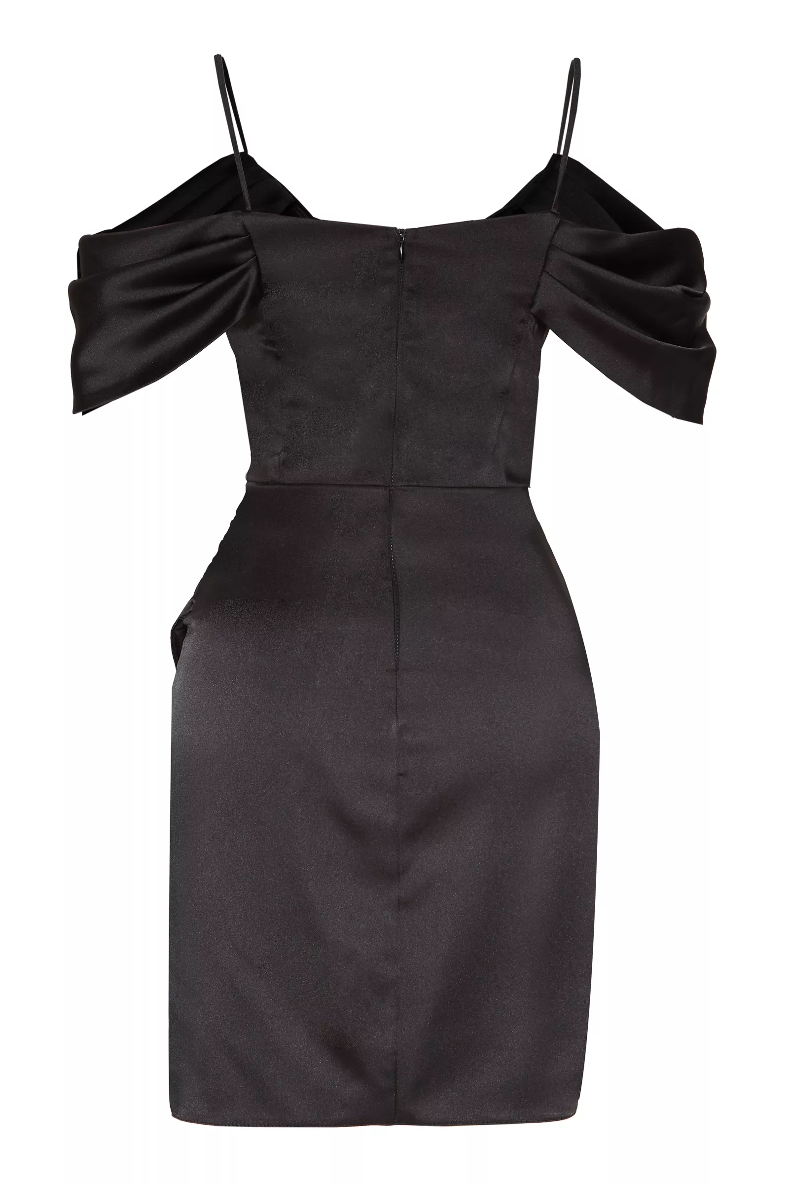 Black Satin Sleeveless Mini Dress 965010 001 D3 Black Dresses Keikei