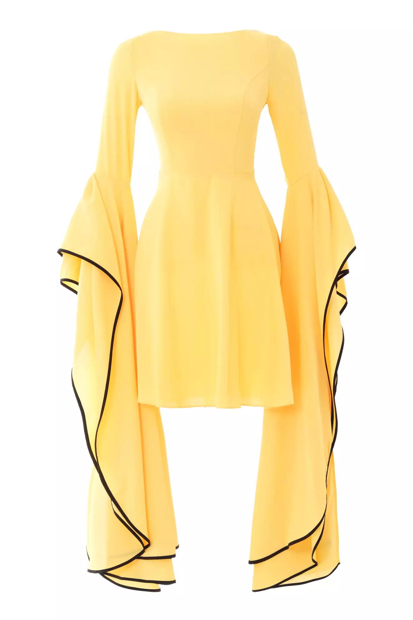 Yellow felisha long sleeve mini dress